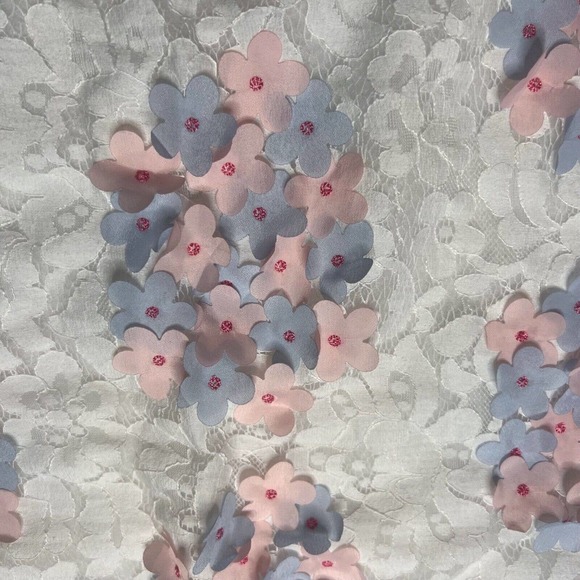 Luxury 100% Cotton Baby Blanket Blue Pink White French Choupette Double Sided - Picture 7 of 11